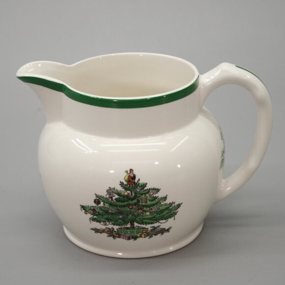 Spode 24 oz Pitcher Juice Water Milk Sauce Jug Christmas Tree England - S3324-T - Picture 5 of 10